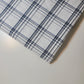 White Navy 100% Cotton Tartan Check Plaid / Stripe Dress Fabric Craft Quilting Material 58" By The Meter