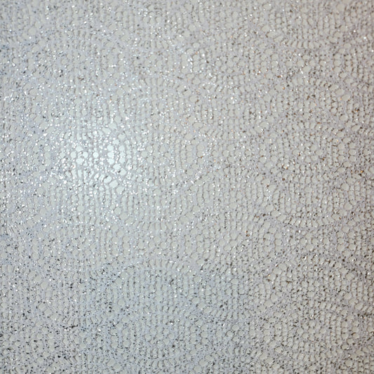 Weißes Speckle #2 Floral Braut Spitze Stoff Polyester Mesh Elasthan Mischung Kleid Material 58" Meterware