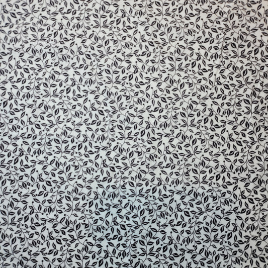 Weicher Stoff mit Blumenmuster aus 100 % Baumwolle zum Nähen und Quilten für Kinder – 44 Zoll breit, perfekt für Kleider und Bastelarbeiten (weißes, verworrenes Blumenmuster)