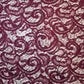 Wine Floral #2 Bridal Lace Fabric Polyester Mesh Elastane Blend Dress Material 58" By The Meter (Copy)