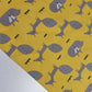 Luxurious Elegant Vibrant Floral Polka 100% Cotton Canvas Fabric - 58” Wide, Perfect for Children’s Projects & Crafts (Yellow Foxes)