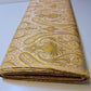 Ornamentaler Paisley Gold Metallic Druck Indischer Banarasi Brokat Stoff Meterware