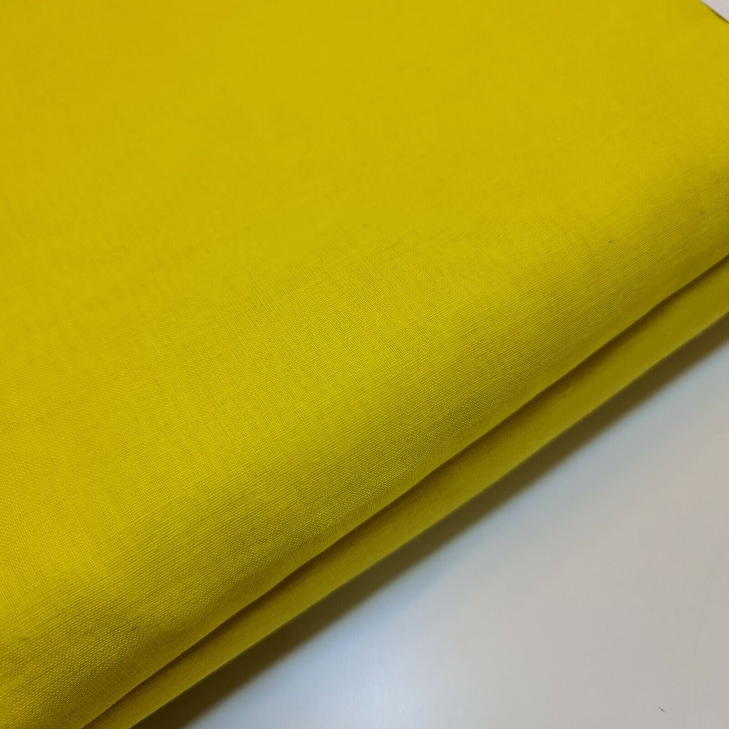 Yellow 100% Cotton Muslin Fabric Sheer Gauze Plain Weave 44” Wide Dress Lining, Crafts Costume Material By The Meter