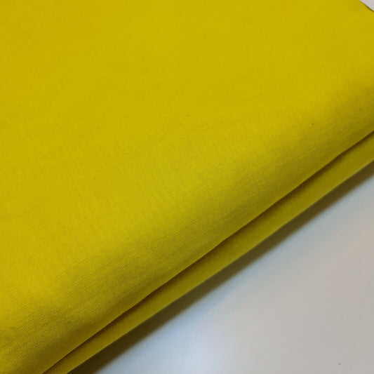 Yellow 100% Cotton Muslin Fabric Sheer Gauze Plain Weave 44” Wide Dress Lining, Crafts Costume Material By The Meter
