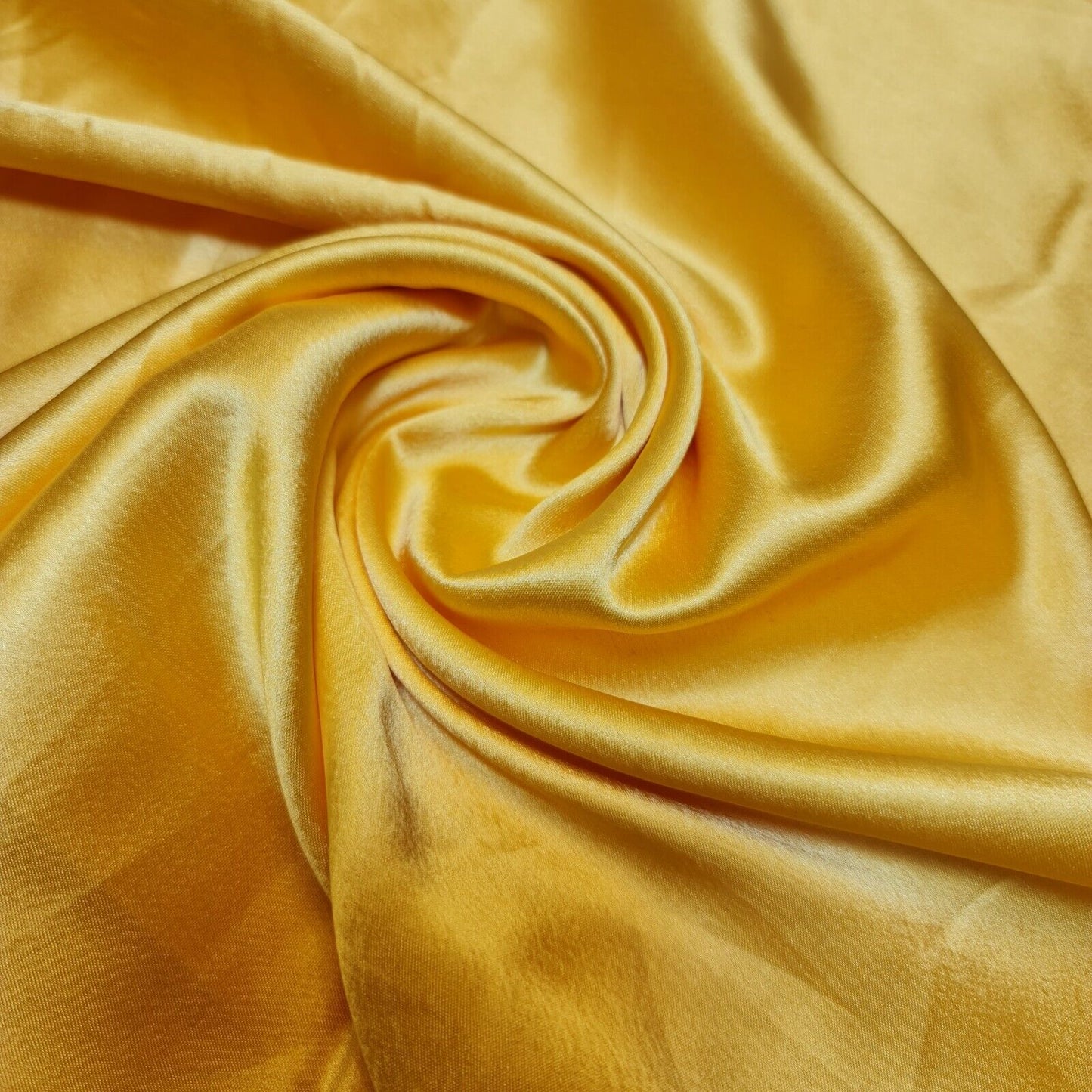 Yellow Glossy Charmeuse Silky Material Bridal Dress Craft Wedding Event Decor Polyester Fabric 44" Wide ( 23 Meter Roll )