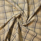 Yellow Brown 100% Cotton Tartan Check Plaid / Stripe Dress Fabric Craft Quilting Material 58" By The Meter