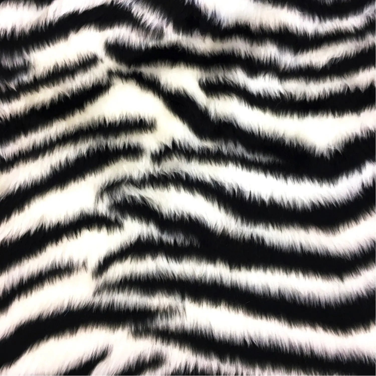 Zebra Faux Fur Fabric | UK Produced Short Pile Animal Fur 59" (150cm) Wide â€“ Sold by the Meter