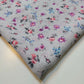 Silver Floral Crepe Fabric Sheer Dress Craft Material 58" By the Meter