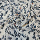 Ivory Floral Bubble Crepe Material Polyester Dress Craft Drape Fabric 58" By The Meter