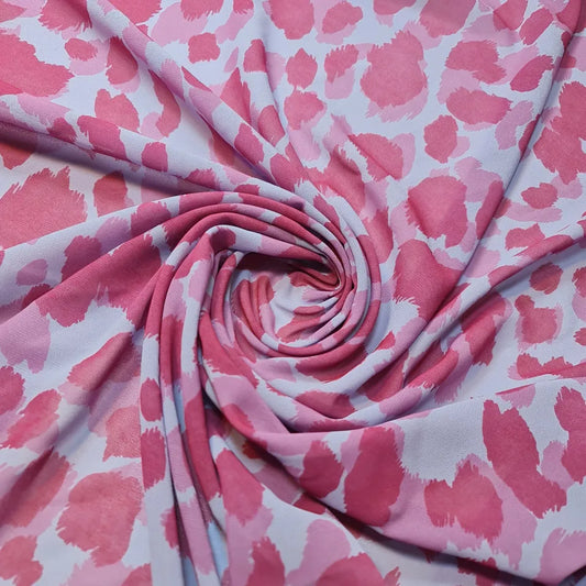 Lila Punkte Krepp Stoff transparent Kleid Handwerk Material 58" pro Meter