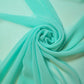 Aqua Chiffon Sheer Fabric Plain Soft Polyester Wedding Arch Dress Craft Material 44" (30 Meter Roll)