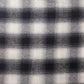 black and white tartan pure brushed cotton winceyette fabric
