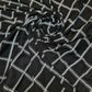 Black Check Viscose Jersey Fabric Dress Craft Costume Material 58" By The Meter