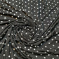 Black Pea Pin Polka Dot ITY Lycra Fabric Dress Craft Costume Material 58" By The Meter