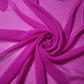 Bright Pink Chiffon Sheer Fabric Plain Soft Polyester Wedding Arch Dress Craft Material 44" By the Meter