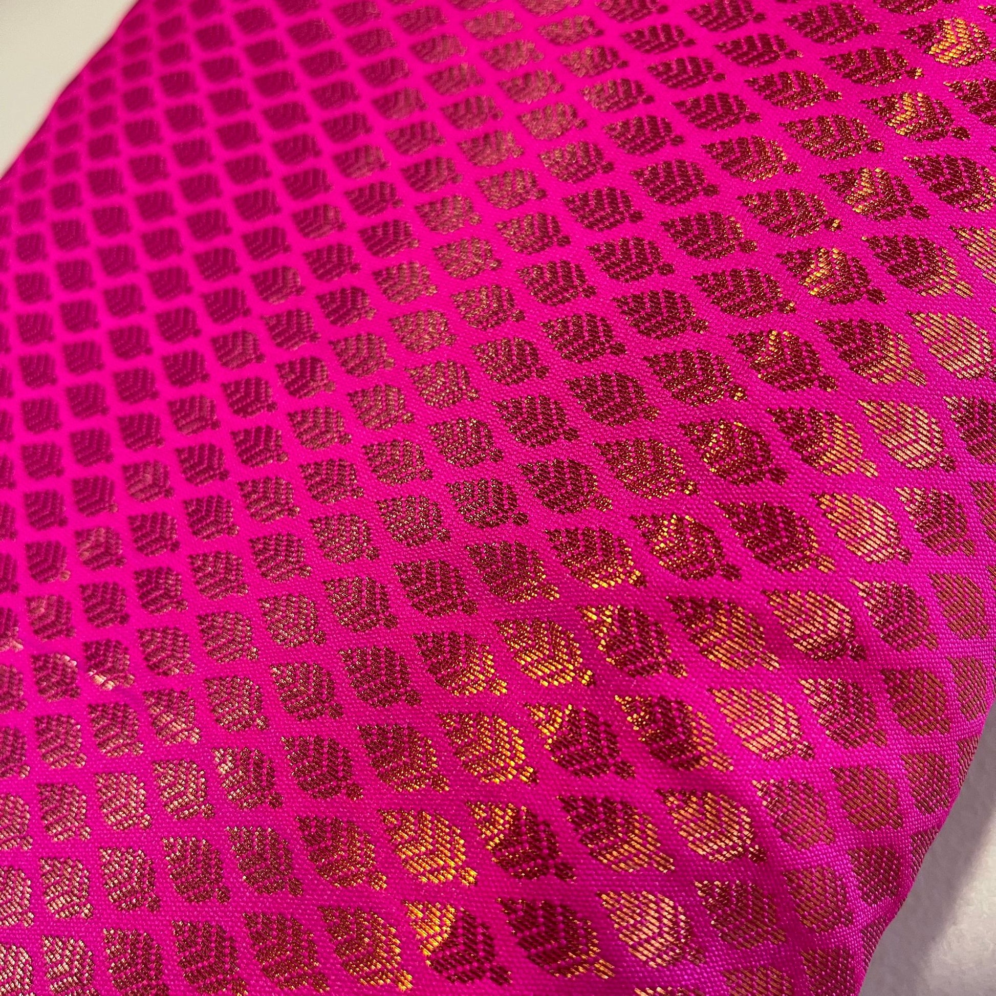 cerise pink brocade fabric uk