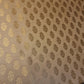 gold jacquard brocade banarasi fabric with floral design