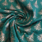green christmas cotton fabric with xmas tree print