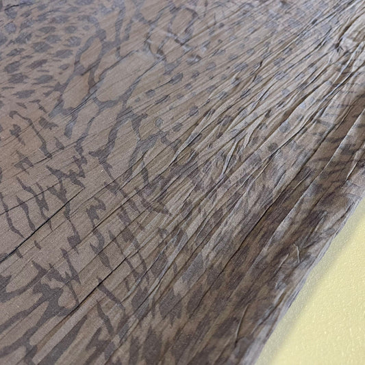 Grey Abstract Burnout Print 100% Cotton Crush Fabric Crinkle Craft Dress Costume Material 50 " By The Meter