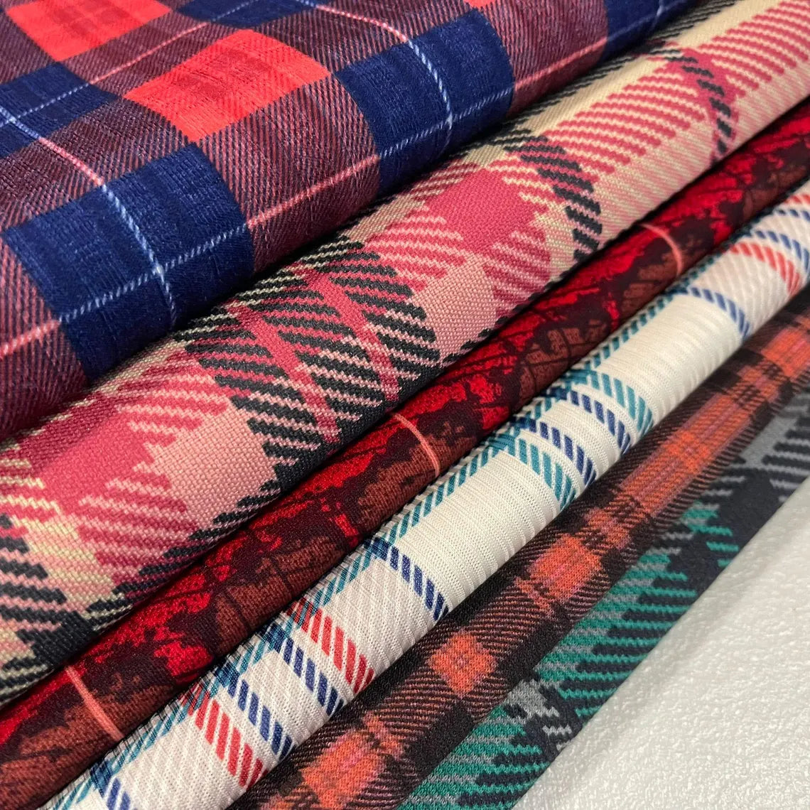 Tartan Plaid Stretch Jersey Fabric Dress Craft Check Costume Material 58" By The Meter