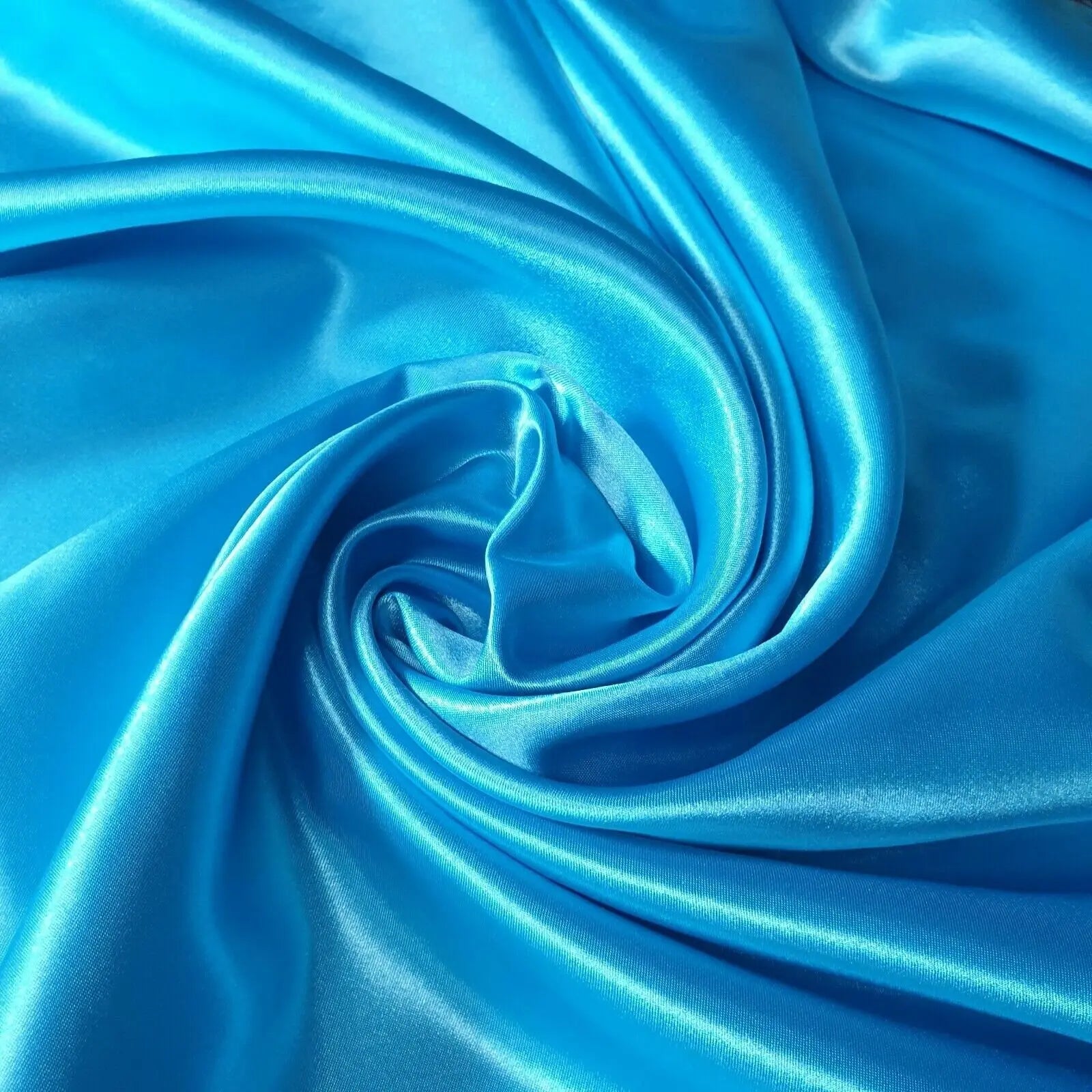 Luxury Poly Silk Satin Fabric | 58" (147cm) Wide Smooth Shiny Plain Material for Dressmaking, Crafts & Weddings â€“ Sold by the Metre