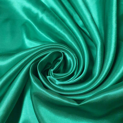 Luxury Poly Silk Satin Fabric | 58" (147cm) Wide Smooth Shiny Plain Material for Dressmaking, Crafts & Weddings â€“ Sold by the Metre