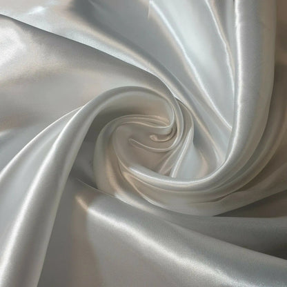 Luxury Poly Silk Satin Fabric | 58" (147cm) Wide Smooth Shiny Plain Material for Dressmaking, Crafts & Weddings â€“ Sold by the Metre