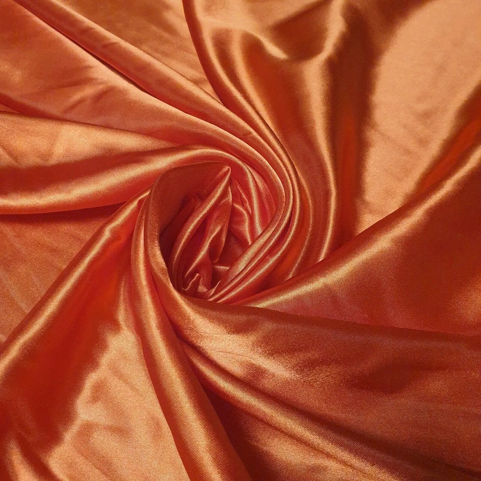 Luxury Poly Silk Satin Fabric | 58" (147cm) Wide Smooth Shiny Plain Material for Dressmaking, Crafts & Weddings â€“ Sold by the Metre