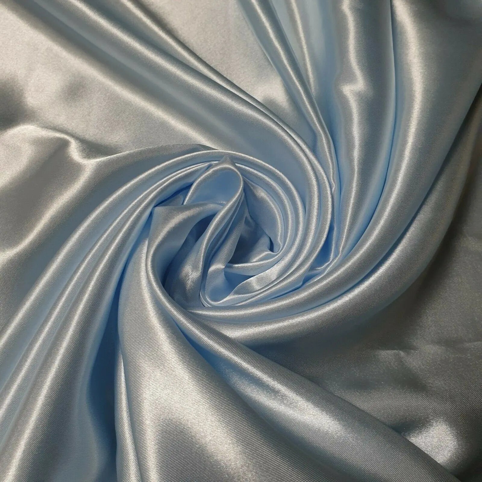 Luxury Poly Silk Satin Fabric | 58" (147cm) Wide Smooth Shiny Plain Material for Dressmaking, Crafts & Weddings â€“ Sold by the Metre