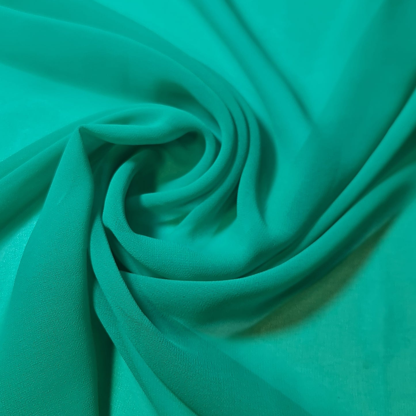 Jade Green Chiffon Sheer Fabric Plain Soft Polyester Wedding Arch Dress Craft Material 44" By the Meter