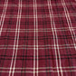 Maroon Tartan 100% Cotton Crush Fabric Crinkle Craft Dress Costume Material 50 " By The Meter