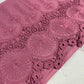 Mauve Cotton Floral Embroidery Fabric Lace Broderie Anglaise Dress Craft Material 44" By the Meter