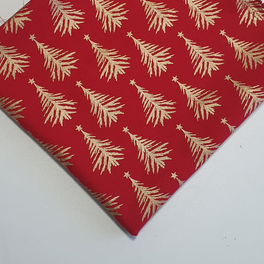 red christmas fabric by the metre