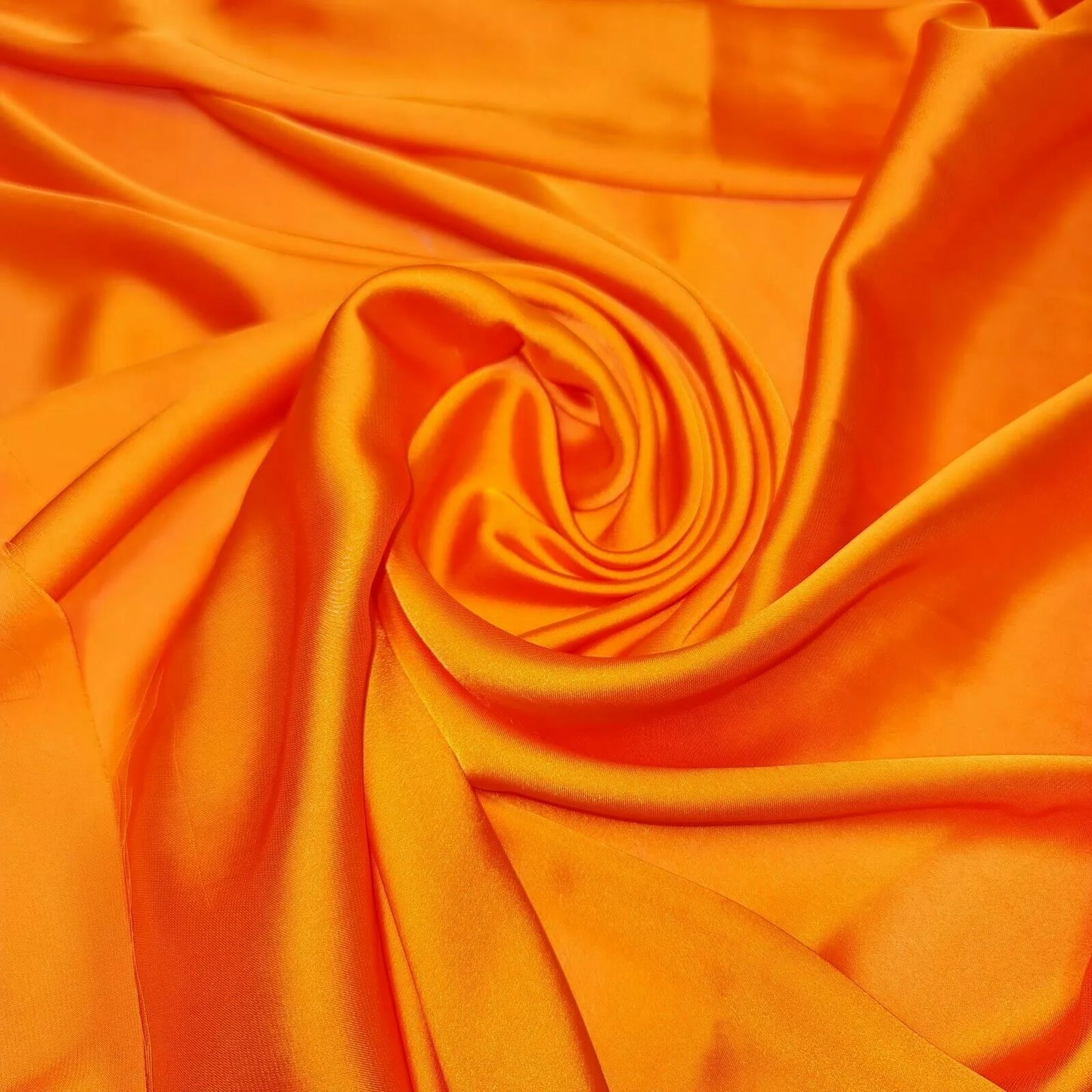 Orange Charmeuse Soft Silky Satin Fabric Wedding Dress Glossy Drape Décor Material 44" (20 Meter Roll)