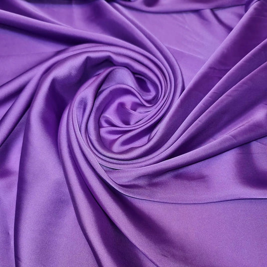 Light Purple Charmeuse Soft Silky Satin Fabric Wedding Dress Glossy Drape Décor Material 44" (20 Meter Roll)