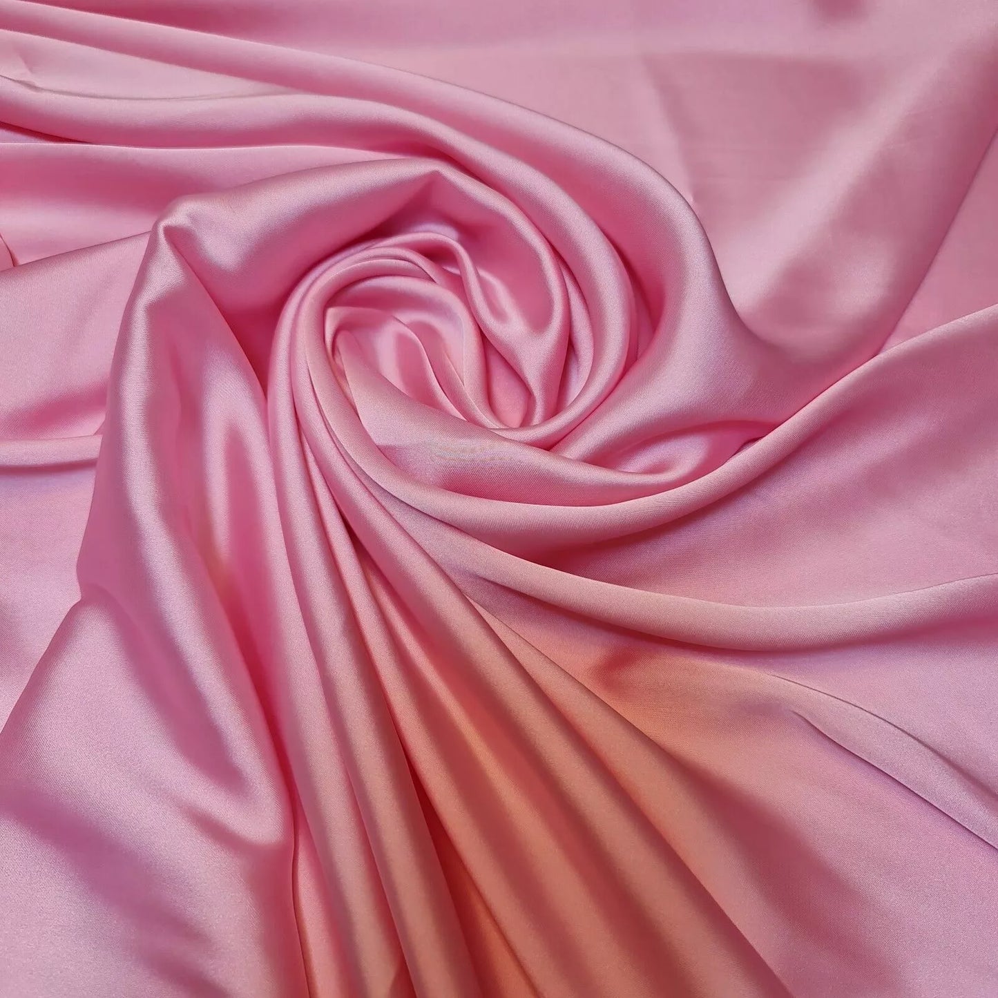 Pink Charmeuse Soft Silky Satin Fabric Wedding Dress Glossy Drape Décor Material 44" (20 Meter Roll)