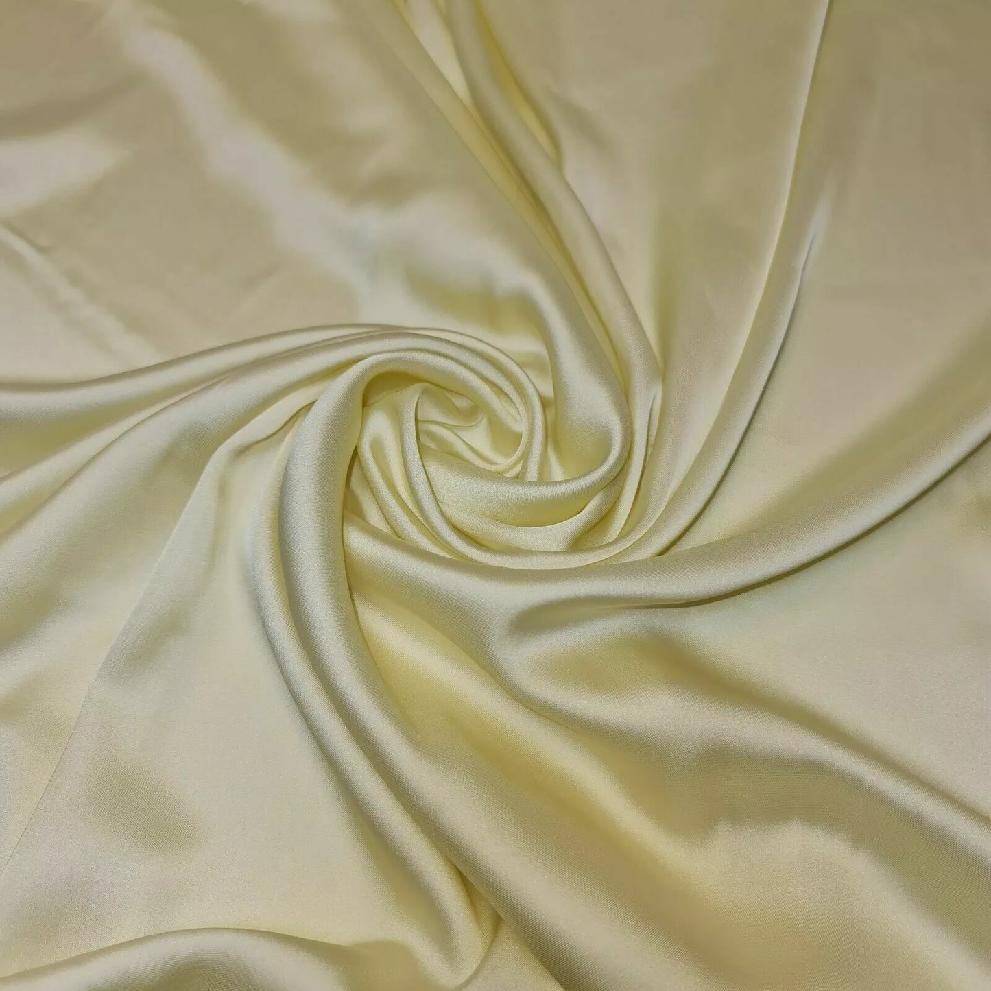 Lemon Charmeuse Soft Silky Satin Fabric Wedding Dress Glossy Drape Décor Material 44" (20 Meter Roll)