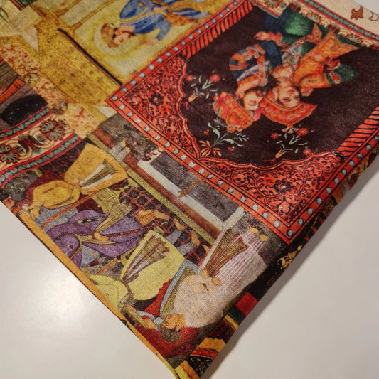Polyester Raw Silk Material Freda Kahlo Dress Craft Quilting Fabric 44" By The Meter