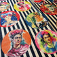 Polyester Raw Silk Material Freda Kahlo Dress Craft Quilting Fabric 44" By The Meter
