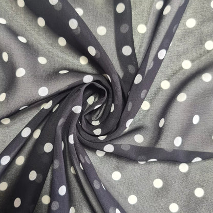 Polka Dot Crepe Chiffon Fabric Craft Dress Costume Material 58" Wide By The Meter