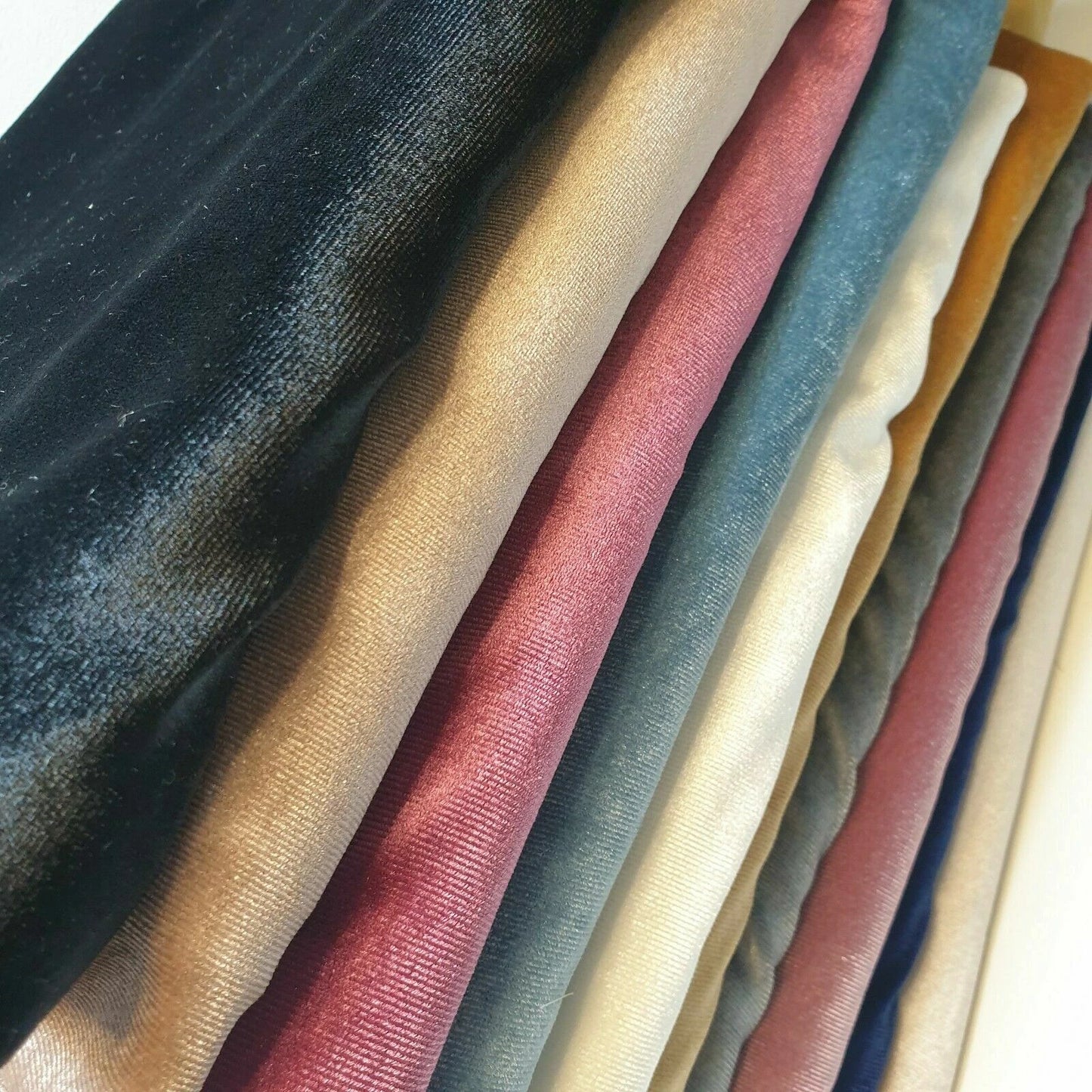 Luxurious Soft Velour Velvet Fabric Plain Stretch Dress Craft Material 58" Wide By The Meter
