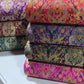 Royal Mughal Paisley Gold Jacquard Banaras Brocade Dress Craft Fabric 44" Wide By The Meter