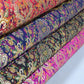 Royal Mughal Paisley Gold Jacquard Banaras Brocade Dress Craft Fabric 44" Wide By The Meter
