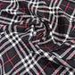 Black & Red Classic Viscose Challis Fabric Check Plaid Tartan Soft Drape Rayon Dress Material 58" Wide By The Meter