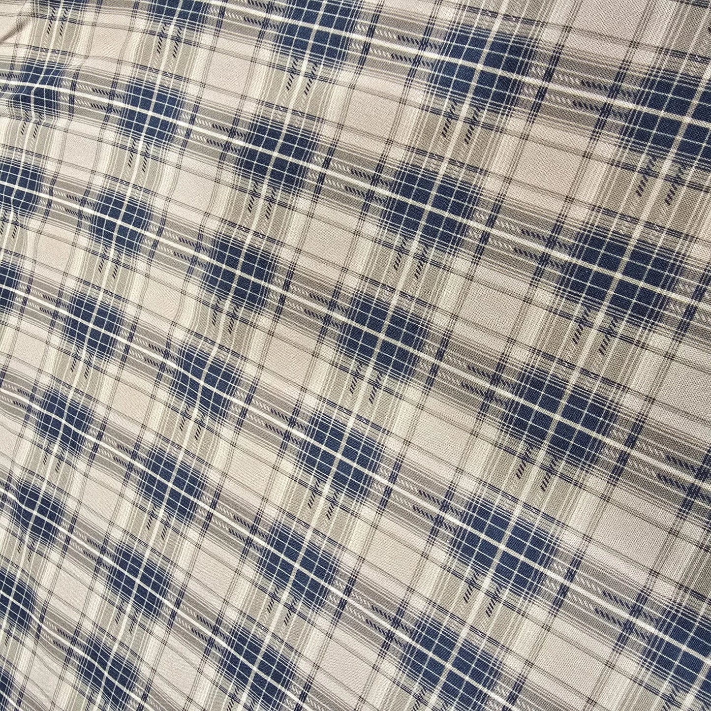 Camel Brown Heritage Viscose Challis Fabric Check Plaid Tartan Soft Drape Rayon Dress Material 58" Wide By The Meter