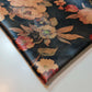 Black Pink Roses Soft Floral Print Satin Dress Craft Fabric By The Meter 58"