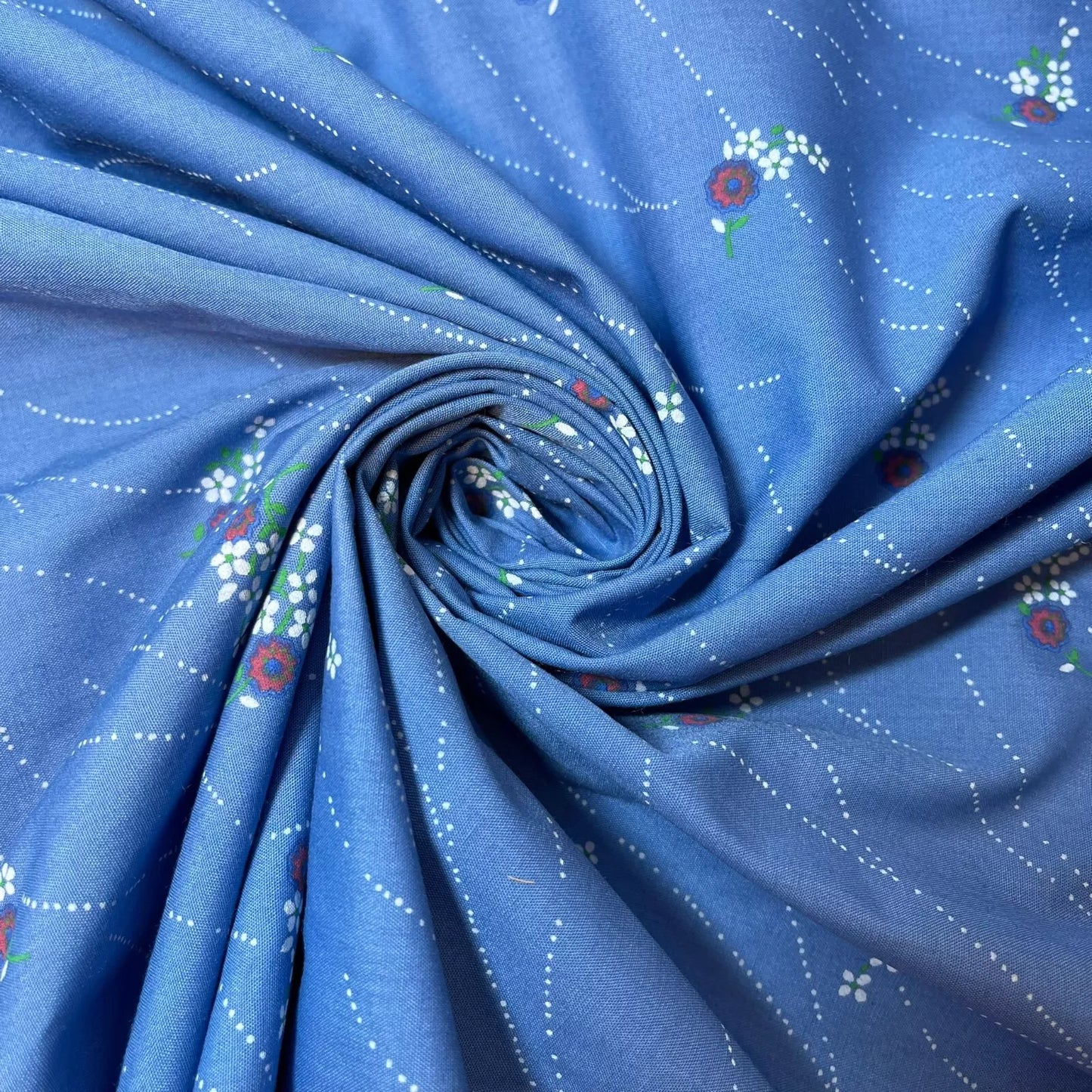 100% Cotton Vintage Material Novelty Floral Dress Craft Quilting Fabric 44" Wide By The Meter