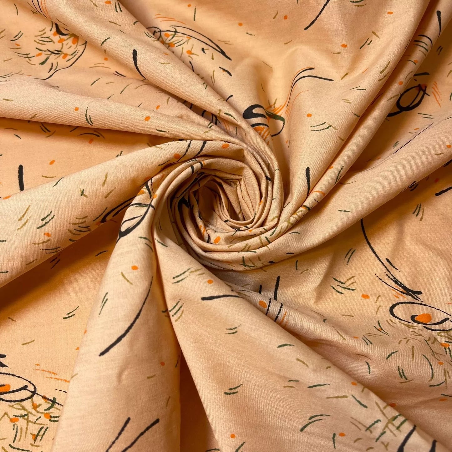 100% Cotton Vintage Material Novelty Floral Dress Craft Quilting Fabric 44" Wide By The Meter