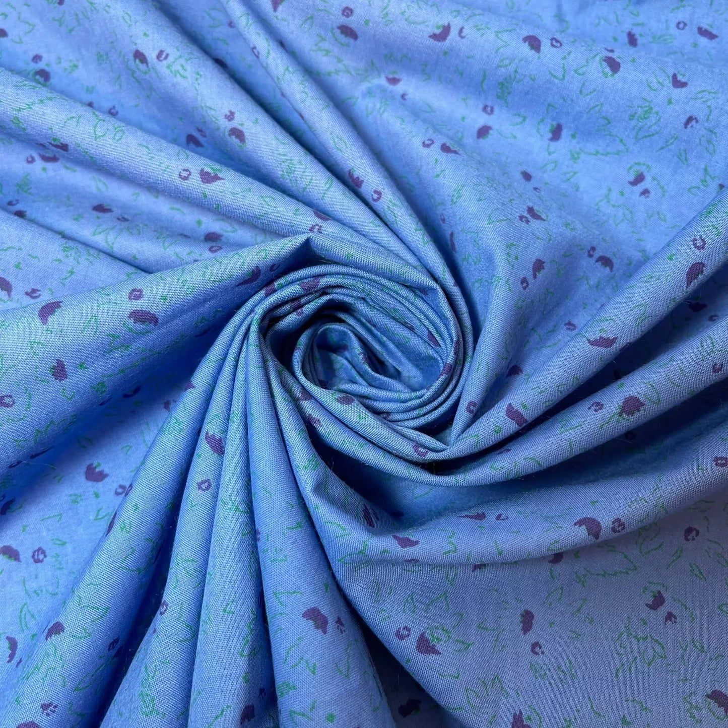 100% Cotton Vintage Material Novelty Floral Dress Craft Quilting Fabric 44" Wide By The Meter