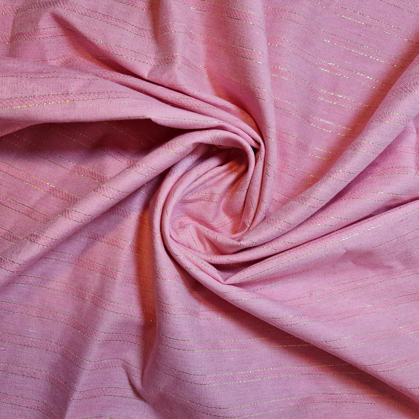 100% Cotton Linen Fabric Lurex Stripe Dress Craft Quilting Material 44" Wide By The  Meter